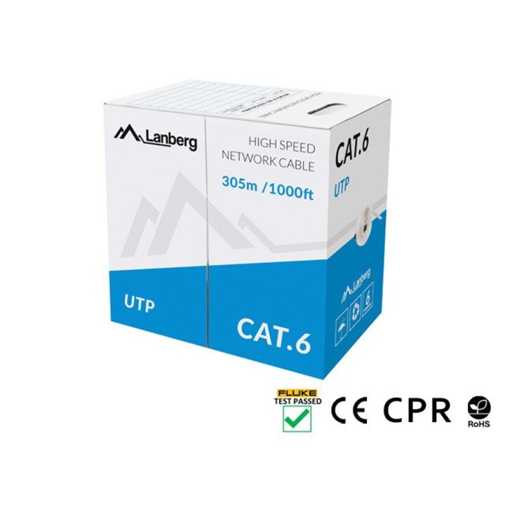 CABO LANBERG UTP CAT. CABO 5E 305M CINZA CU