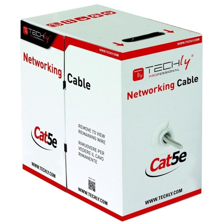 Techly ITP7-UTP-IC-CCA network cable Gray 305 m Cat5e U/UTP (UTP)