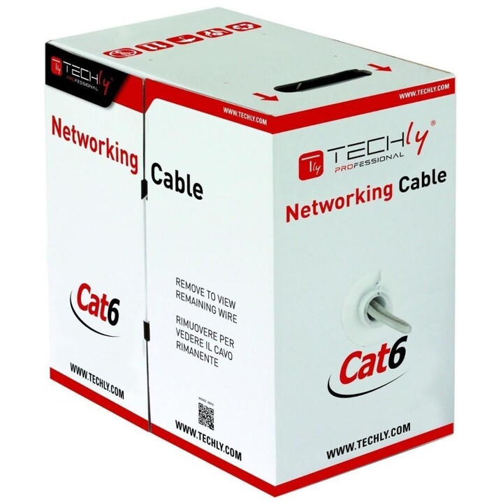 Cabo de rede Techly ITP-C6F-FL Cinza 305 m Cat6 F/UTP (FTP)