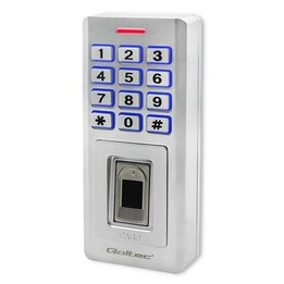 Qoltec 52447 Serrure à code OBERON avec lecteur d empreintes digitales | RFID | Codes | Carte | porte-clés | Sonnette | IP68