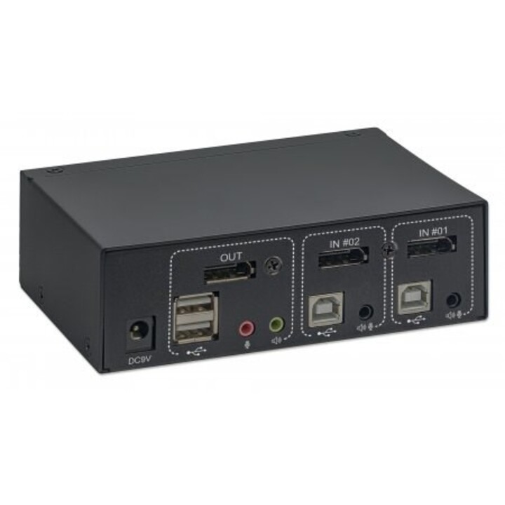 Manhattan 153546 interruptor KVM Negro
