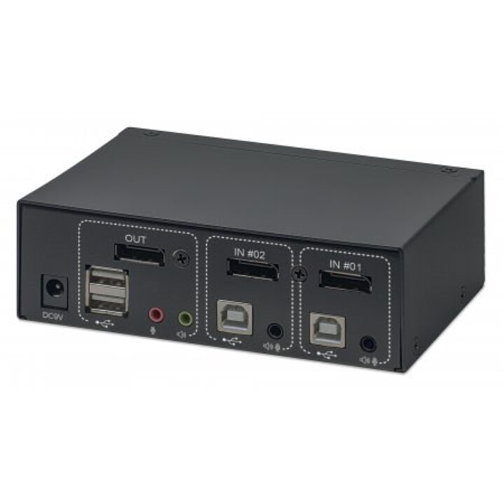 Manhattan 153546 KVM-Switch Schwarz