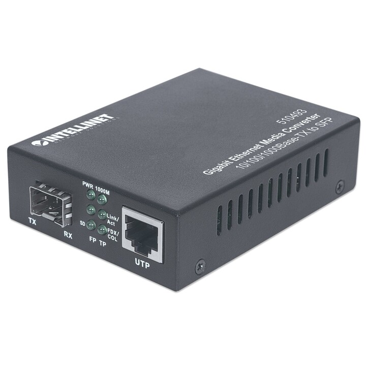 Intellinet 510493 convertisseur de média 1000 Mbit/s Noir