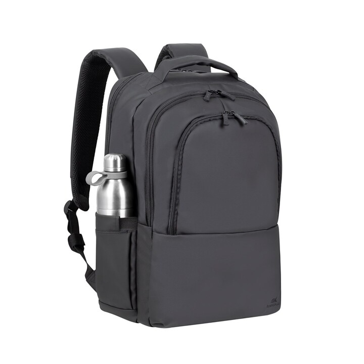 Mochila RIVACASE 8435 para portátil de 17,3" Tegel ECO, negra, material impermeable, eco rPet, bolsillos para smartphone, docume