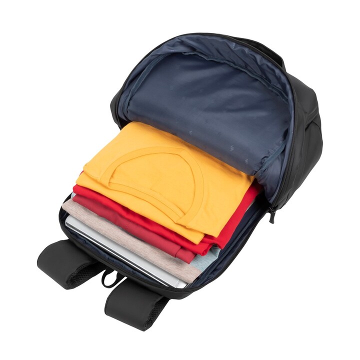 Mochila RIVACASE 8435 para portátil de 17,3" Tegel ECO, negra, material impermeable, eco rPet, bolsillos para smartphone, docume