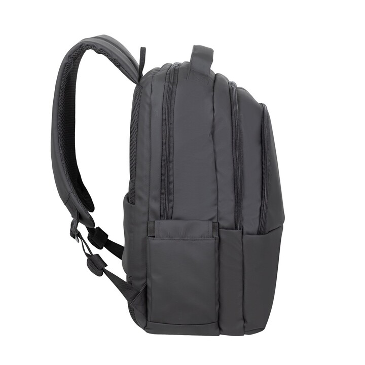 Mochila RIVACASE 8435 para portátil de 17,3" Tegel ECO, negra, material impermeable, eco rPet, bolsillos para smartphone, docume