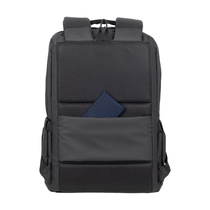 Mochila RIVACASE 8435 para portátil de 17,3" Tegel ECO, negra, material impermeable, eco rPet, bolsillos para smartphone, docume