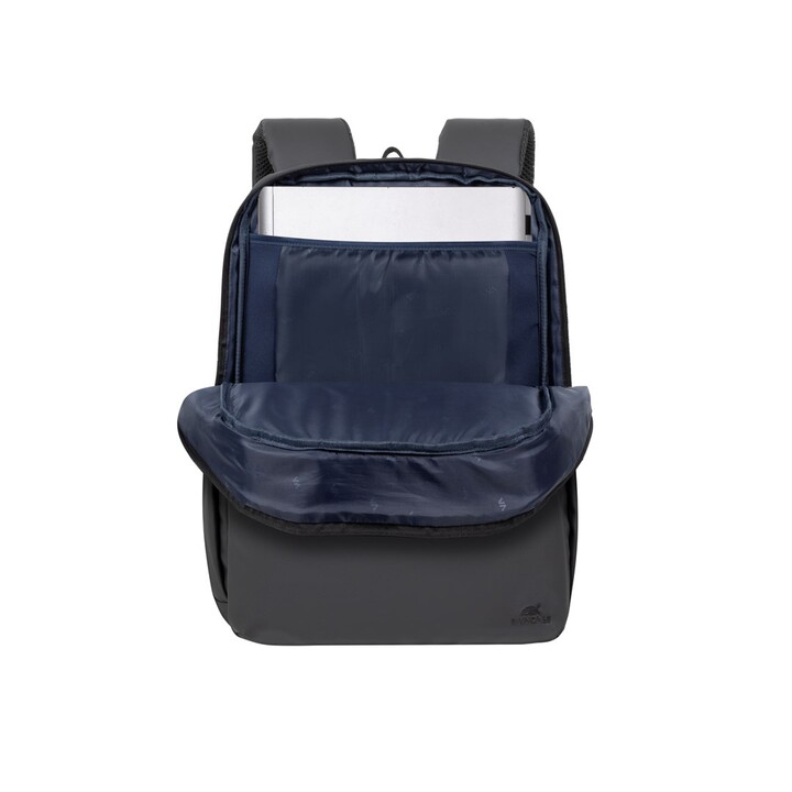 Mochila RIVACASE 8435 para portátil de 17,3" Tegel ECO, negra, material impermeable, eco rPet, bolsillos para smartphone, docume