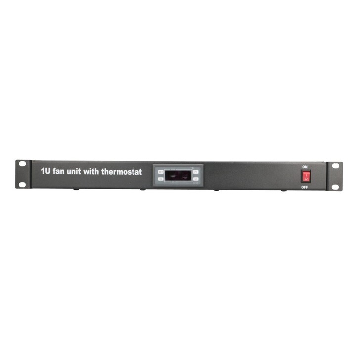 Extralink 19" PANNEAU DE VENTILATEUR MONTÉ EN RACK (2 VENTILATEURS) AVEC THERMOSTAT Panneau de ventilateur