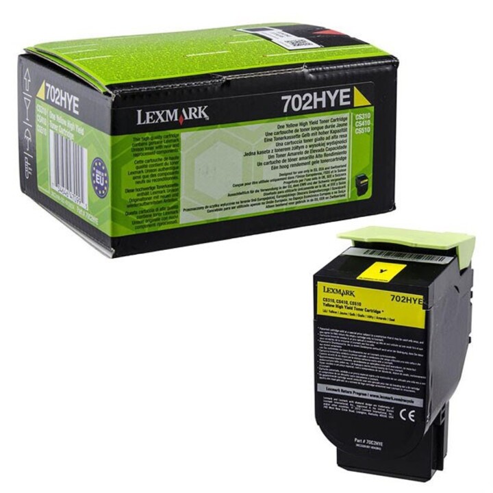 Lexmark 702HY cartouche de toner 1 pièce(s) Original Jaune