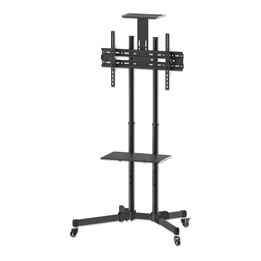 Manhattan Steel Tilt Cart Floor TV Stand for 37" to 70" Flat Screens Max 50kg