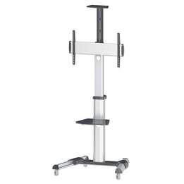 Manhattan TV-Ständer, Boden, Wagentyp, Aluminium, mit Neigung, Flachbildschirme von 37" bis 70", maximal 50 kg