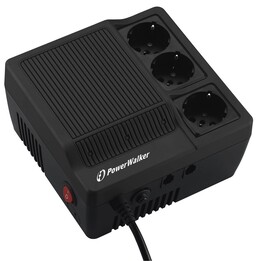 PowerWalker AVR 1000 Spannungsregler 3 Ausgänge AC 180-264 V Schwarz