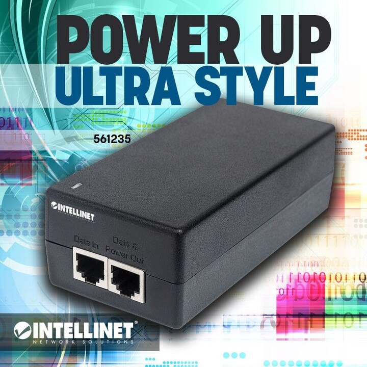 Intellinet 561235 48-V-Gigabit-Ethernet-PoE-Adapter und -Injektor