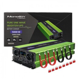Qoltec Monolith adaptateur secteur et onduleur Auto 5000 W Vert