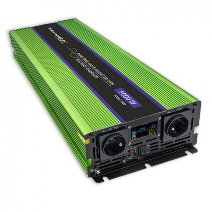 Qoltec Monolith power adapter and inverter Auto 5000 W Green