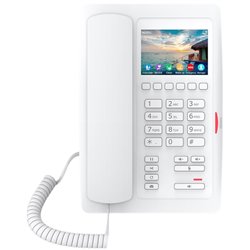 Fanvil H5 Blanc | Téléphone VoIP | Audio HD, RJ45 100 Mb/s PoE, écran LCD, ordinateur de bureau