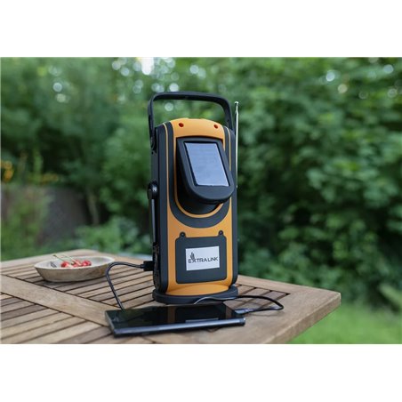 Extralink Power Ranger EPS-6000 | Power Bank | 6000mAh, FM Radio, LED Light, Dynamo, Solar Panel