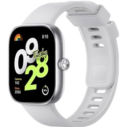 Xiaomi Redmi Watch 4 Plata - Reloj inteligente con GPS