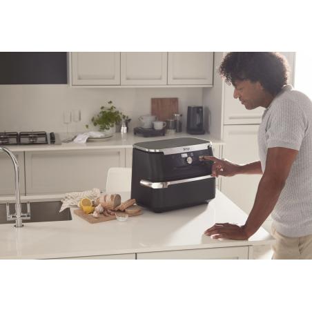 Ninja AF500EU freidora Doble 10,4 L Independiente 2470 W Freidora de aire caliente Negro, Acero inoxidable