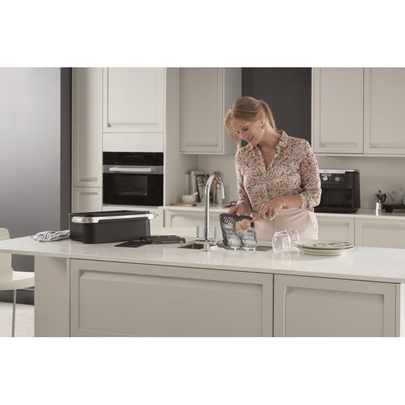 Ninja AF500EU freidora Doble 10,4 L Independiente 2470 W Freidora de aire caliente Negro, Acero inoxidable