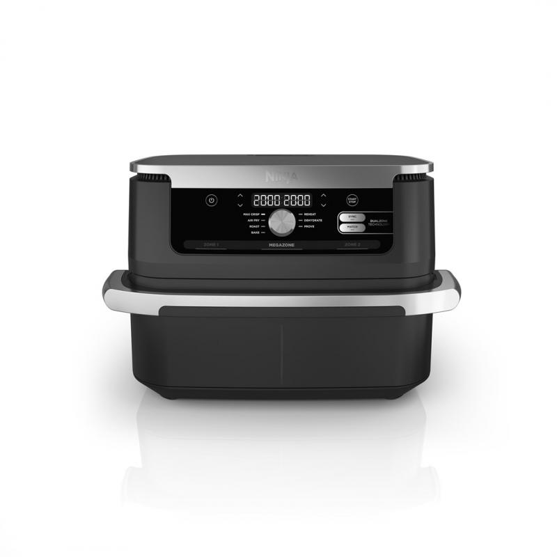 Ninja AF500EU freidora Doble 10,4 L Independiente 2470 W Freidora de aire caliente Negro, Acero inoxidable