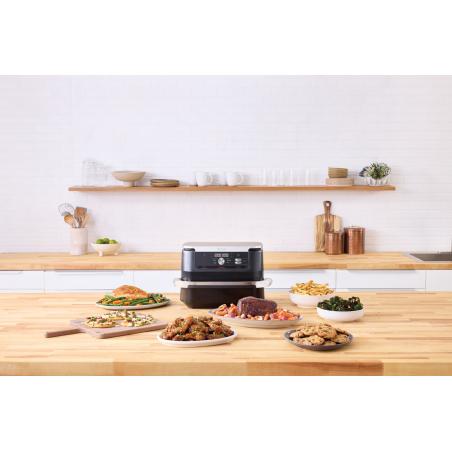 Ninja AF500EU freidora Doble 10,4 L Independiente 2470 W Freidora de aire caliente Negro, Acero inoxidable
