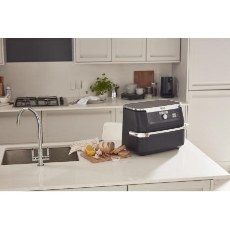 Ninja AF500EU freidora Doble 10,4 L Independiente 2470 W Freidora de aire caliente Negro, Acero inoxidable