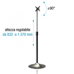 Techly ICA-TR10 soporte para pantalla de señalización 68,6 cm (27") Plata