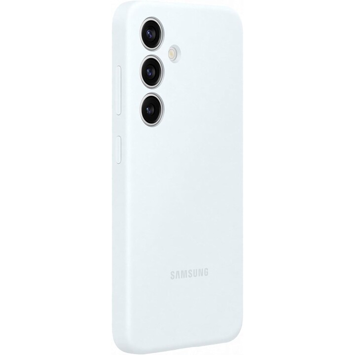 Custodia in silicone Samsung per Galaxy S24 (Bianco)