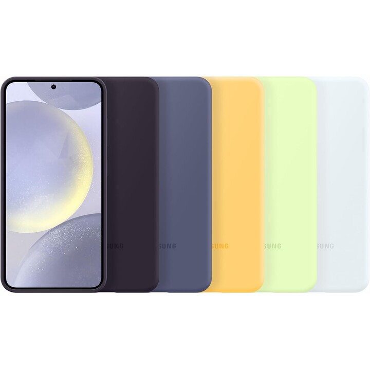 Custodia in silicone Samsung per Galaxy S24 (Bianco)