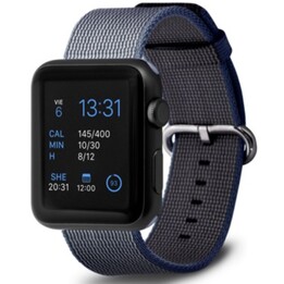 Pulseira Unotec para apple watch 42/44/45/49mm nylon azul escuro