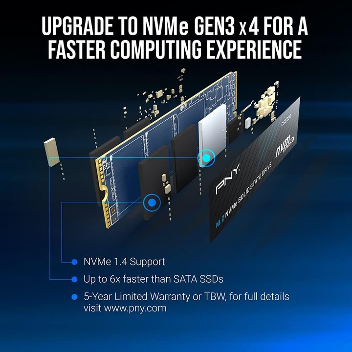 SSD PNY CS2230 da 1TB M.2 PCIe NVMe