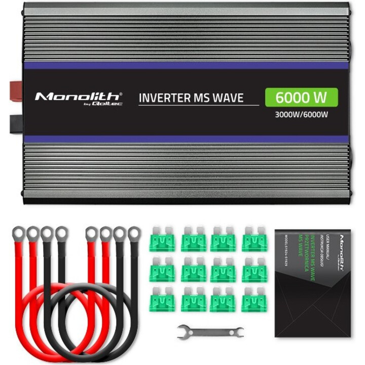 Conversor de tensão Qoltec Monolith 6000 MS Wave 12V 230V