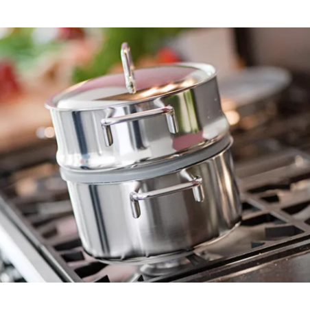 Demeyere APOLLO 7 40850-361-0 cacerola 8 L Alrededor Plata
