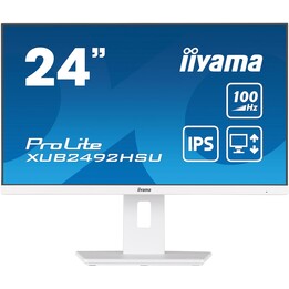 iiyama ProLite XUB2492HSU-W6 Monitor 23,8 Zoll IPS FullHD 100 Hz USB-A-Lautsprecher, höhenverstellbar, Weiß