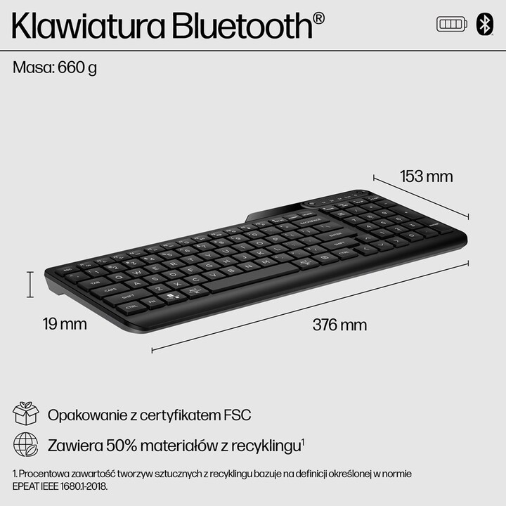 Teclado multidispositivo HP Bluetooth 460