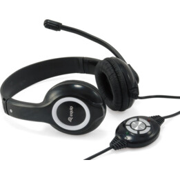 Earphone + mic equip life headset usb silver/black