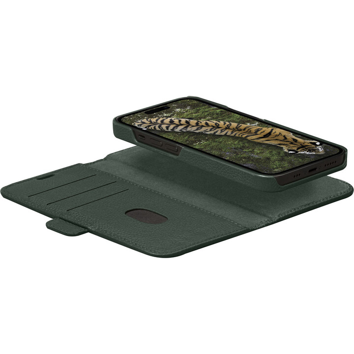 New York – 2-in-1-LederbrieftaschefüriPhone 15 Plus – Evergreen