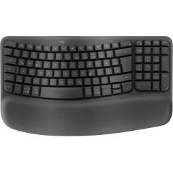 Logitech Wave Keys for Business, teclado inalámbrico (alemán (QWERTZ), forma ergonómica)
