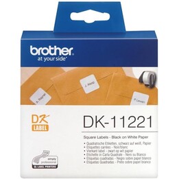 Etiquetas brother white ql-500 23x23mm 1000 etiquetas
