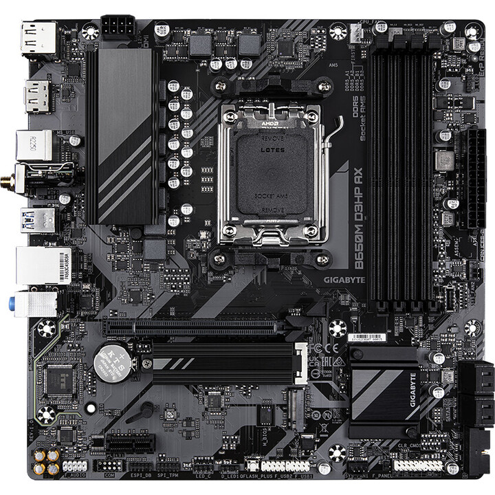 GIGABYTE B650M D3HP AX, AMD B650 Mainboard - Sockel AM5, DDR5