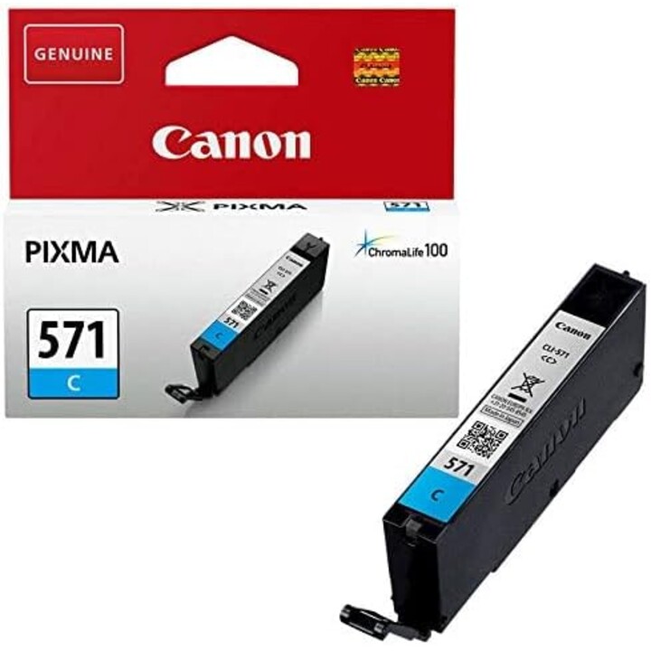 Cartucho canon cli-571 cyan pixma mg5751 mg5752 mg5753 mg6851