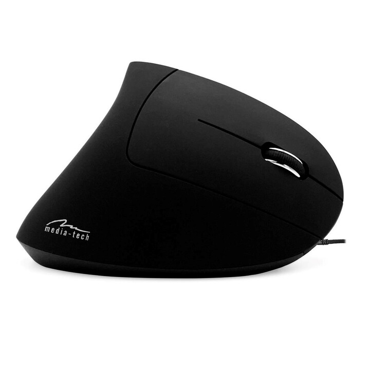 MEDIA-TECH VERTIC MT1122 Mouse verticale con cavo 6400 DPI Nero