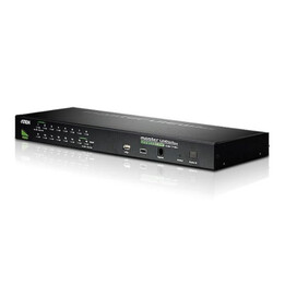 Switch KVM Vga Ps/2-USB Aten de 16 portas com porta para conexão em cadeia e periféricos USB