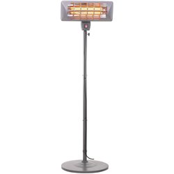 Camry Standing Heater CR 7737 Patio heater, 2000 W, Number of power levels 2, Suitable for rooms up to 14 m2, Grey, IP24