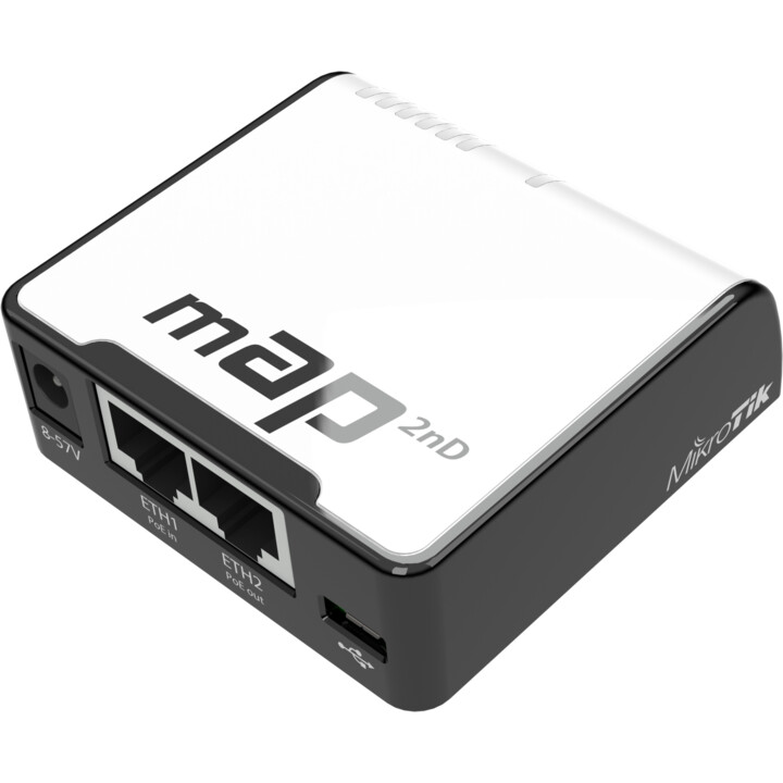 MikroTik mAP RBmAP2nD 802.11n 10/100 Mbit/s Ethernet LAN (RJ-45) ports 2 MU-MiMO No PoE in/out