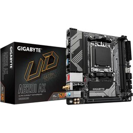 Gigabyte A620I AX 1.0 AMD Prozessor Sockel AM5 DDR5 DIMM SATA M.2 kompatible Festplattenschnittstellen