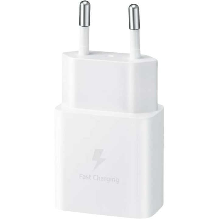 Cargador usb-c samsung 15w 2a + cable usb-c white para casa