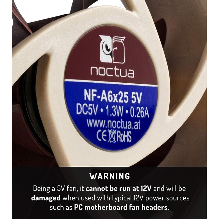 Noctua NF-A6X25 5V 60mm Braun
